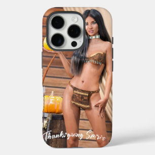 Coque iPhone 16 Pro Poing amérindien sur mur de bois