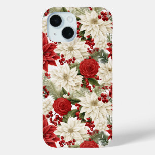 Coque Case-Mate iPhone Poinsettia de Noël – Conception florale des Fêtes