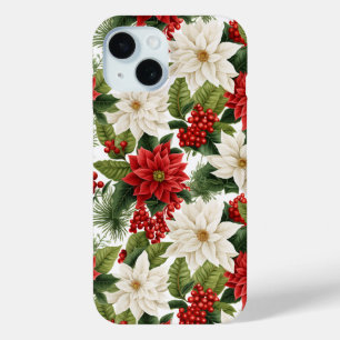 Coque Case-Mate iPhone Poinsettia de Noël – Conception florale des Fêtes