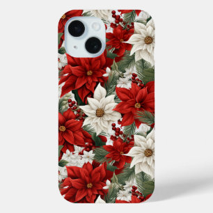 Coque Case-Mate iPhone Poinsettia de Noël – Décoration florale de fêtes