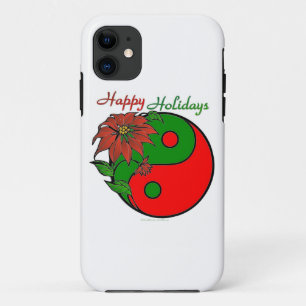 Etui iPhone Case-Mate Poinsettia Yin Yang de Noël