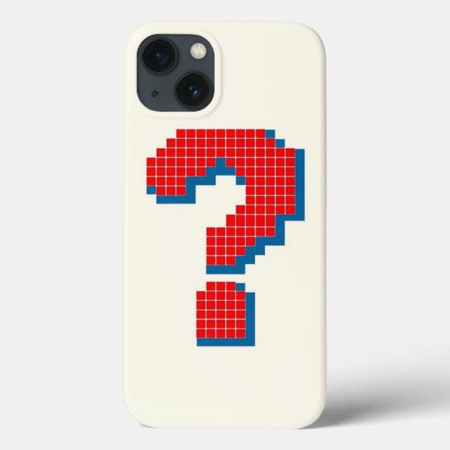 Coques Case-Mate iPhone Point d'interrogation Pixellit - Art de jeu Retro (Verso)