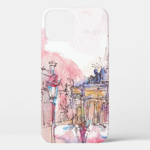 Case-Mate iPhone Case Point d'orgue de Paris avec aquarelle par temps de