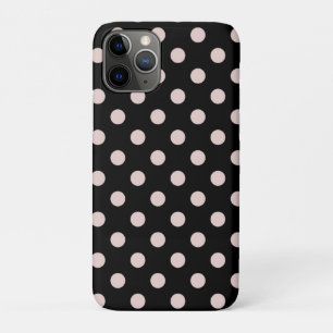 Case-Mate iPhone Case Point noir & blanc rose clair Pois