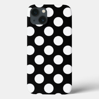 iPhone 13 Case Point noir et blanc rétro