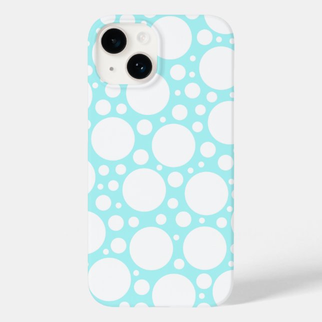 Coques Case-Mate iPhone Point Polka bleu poudre (Verso)