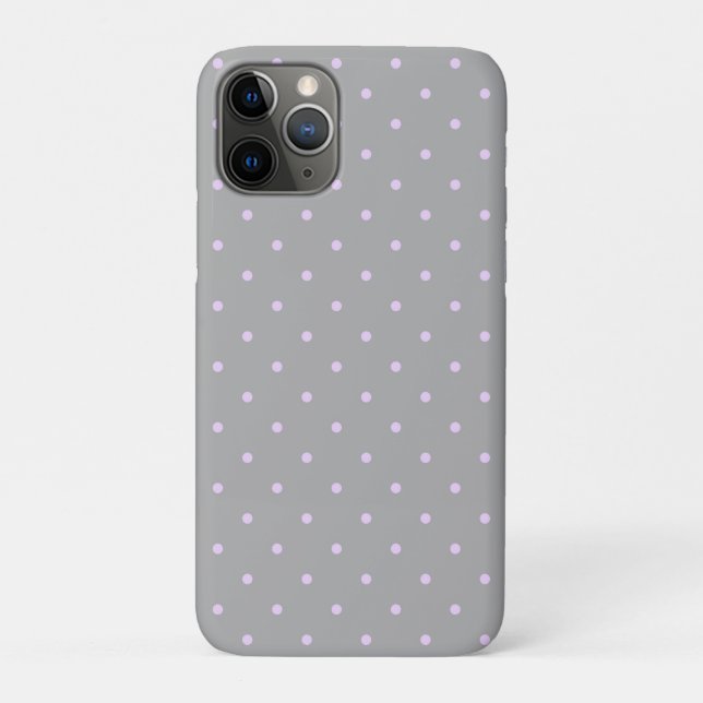 Coques Case-Mate iPhone Point rose fond gris élégant pois pois (Dos)