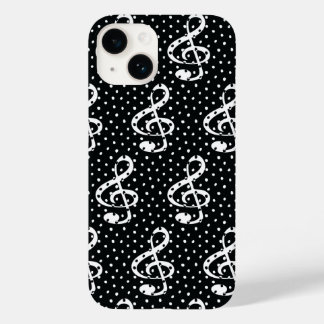 Coque Case-Mate iPhone Pointe de polka noir et blanc