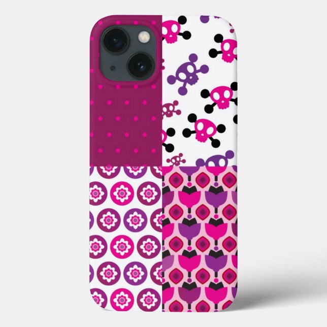 Coques Case-Mate iPhone Pointe de polka rétro (Verso)