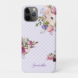 Case-Mate iPhone Case Pointe Polka Florale Peach Rose lavande Personnali