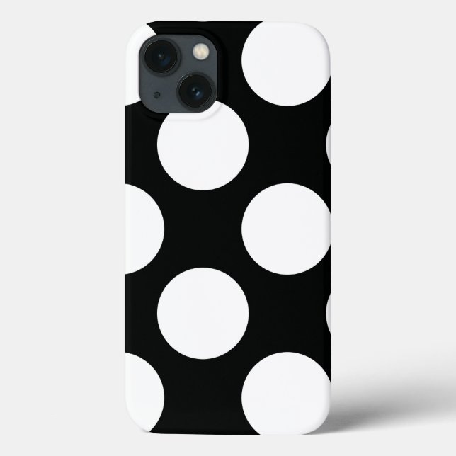 Coques Case-Mate iPhone Pointe Polka (noir et blanc) Toute taille personna (Verso)