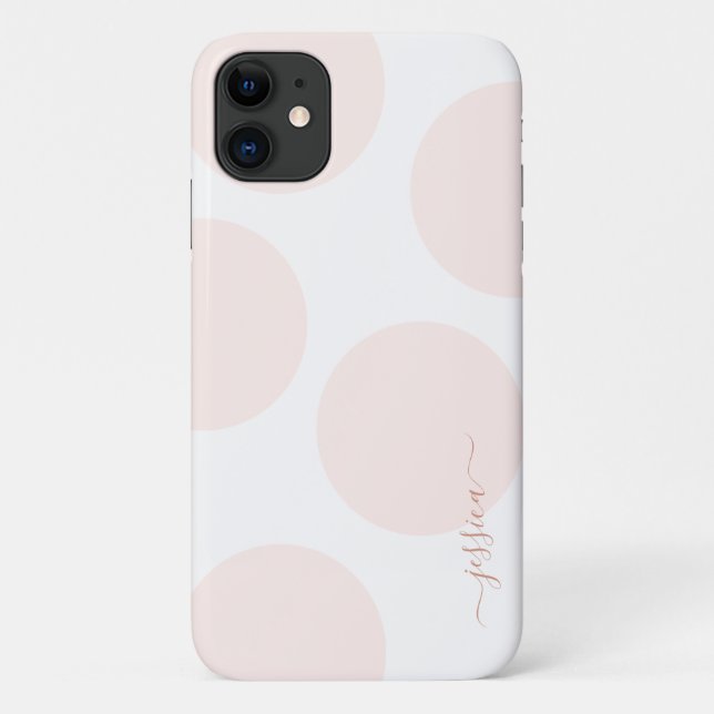 Coques Case-Mate iPhone Pointe rose pâle simple Personnalisé (Dos)