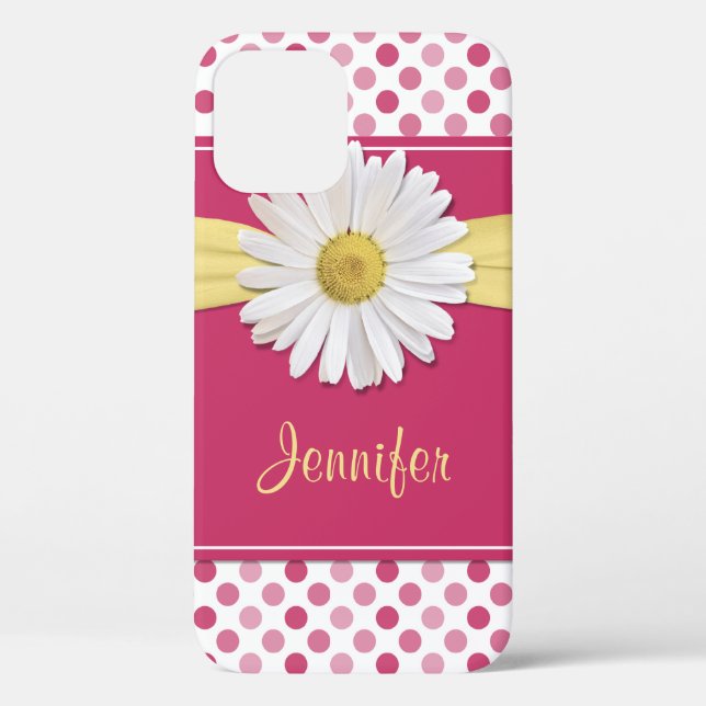Coques Case-Mate iPhone Pointe rose Shasta Daisy (Verso)
