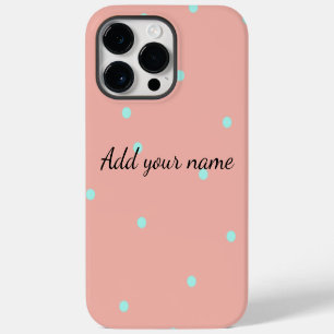 Coque Case-Mate iPhone Points abstraits orange bleu ajouter nom texte t