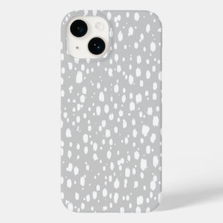 Coques Pour iPhone Points Abstraits rayés gris
