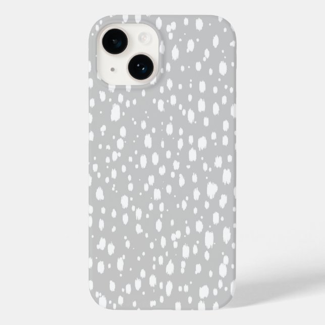 Coques Case-Mate iPhone Points Abstraits rayés gris (Verso)