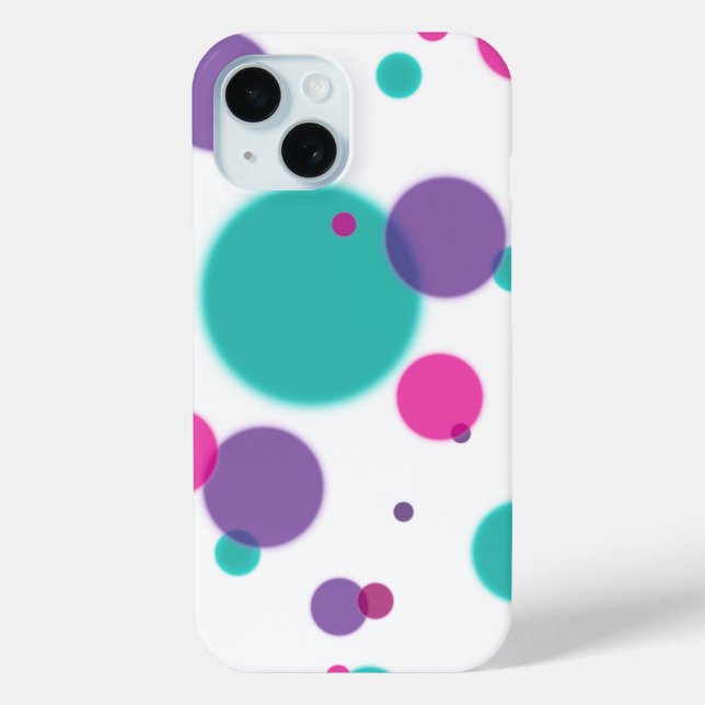 Coques Case-Mate iPhone Points amusants mignons Motif en rose violet coule (Verso)