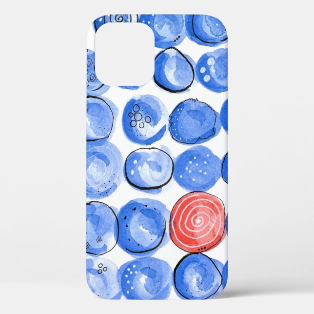 Coques Case-Mate iPhone Points bleus Abstraits (Verso)