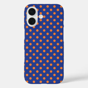 Coque Pour iPhone 16 Points bleus et orange