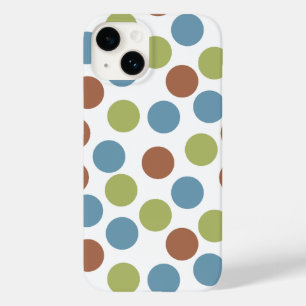 Coque Case-Mate iPhone Points bleus, verts et Brown