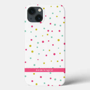 Coques Pour iPhone Points Confetti colorés mignons Motif Personnalisé