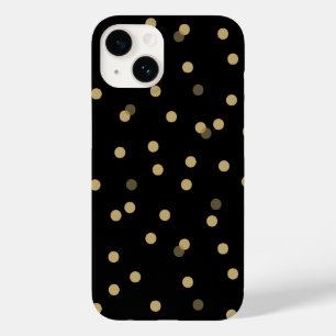 Coque Case-Mate iPhone Points Confetti Noir et Or