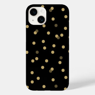 Coque Case-Mate iPhone Points Confetti Noir et Or