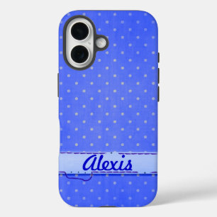 Coque Pour iPhone 16 Points de broche bleus