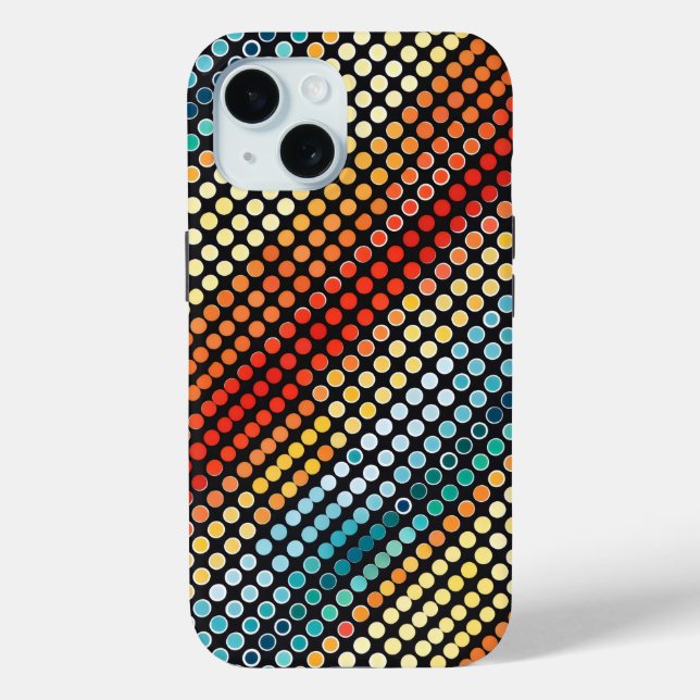 Coques Case-Mate iPhone Points de couleur rétro (Verso)