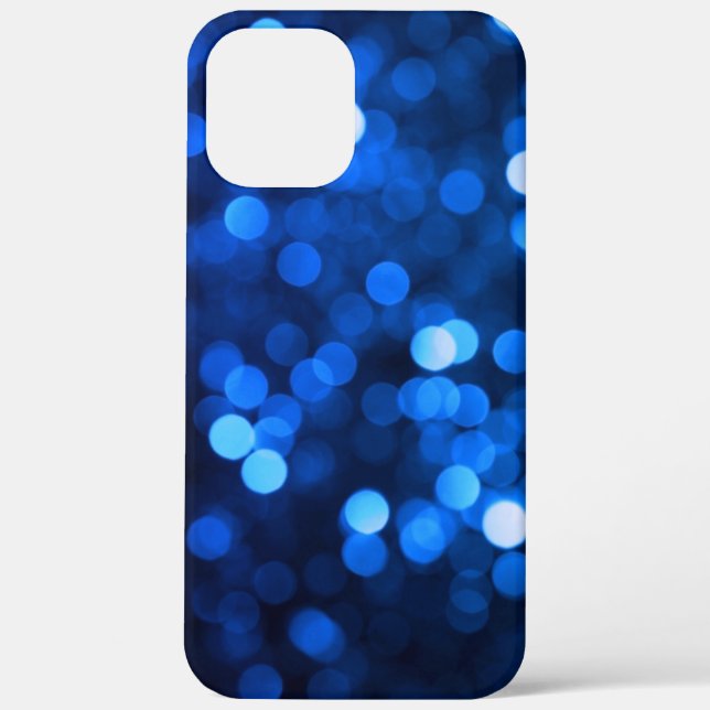 Coques Case-Mate iPhone Points de lumière bleue abstraits (Verso)