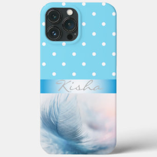 Case-Mate iPhone Case Points de plumes bleues personnalisés