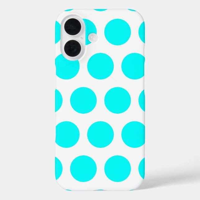 Coques Case-Mate iPhone Points de polka Aqua (Verso)