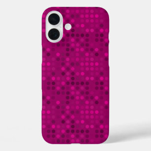 Coque Pour iPhone 16 Plus points de prune en velours rouge