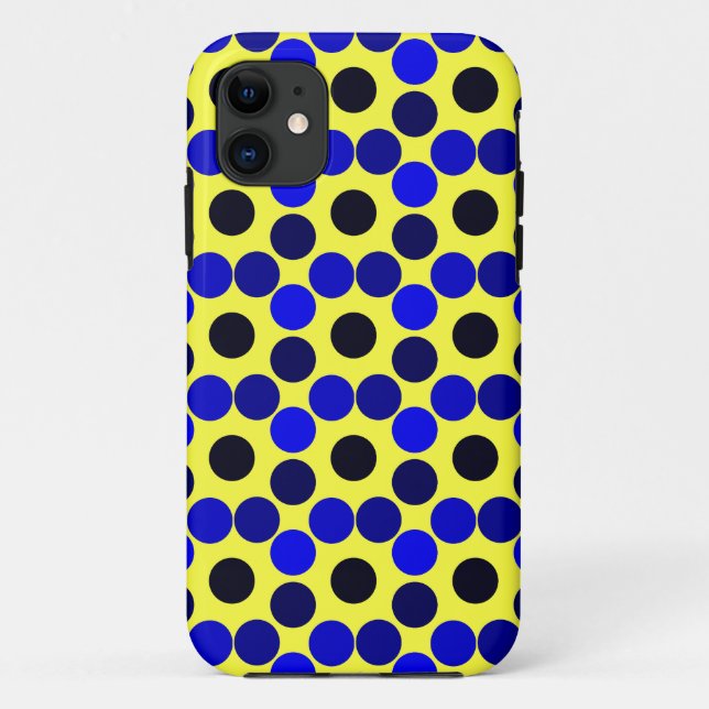 Coques Case-Mate iPhone Points de vue noir et bleu (Dos)