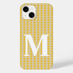 Coque Pour iPhone 14 Points d'humeur d'épices safran avec monogramme