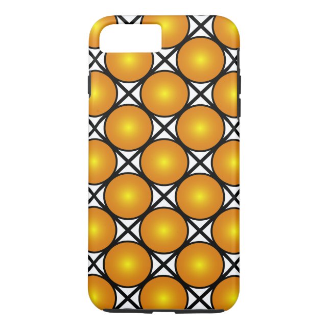 Coques Case-Mate iPhone Points dorés lumineux Motif de réseau noir et blan (Dos)