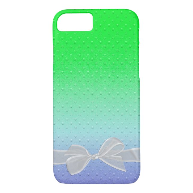 Coques Case-Mate iPhone points gaufrés avec arc blanc transparent (Dos)