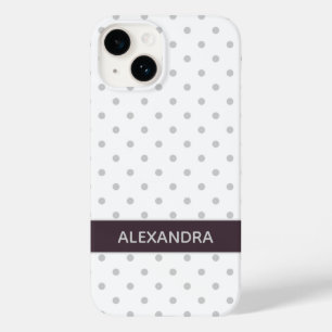 Coque Case-Mate iPhone Points gris avec bande violet poussiéreux