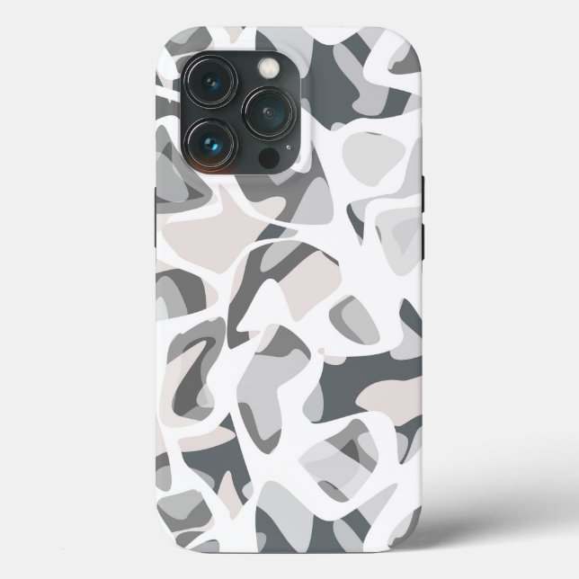 Coques Case-Mate iPhone Points gris clair motif Abstrait tacheté (Verso)