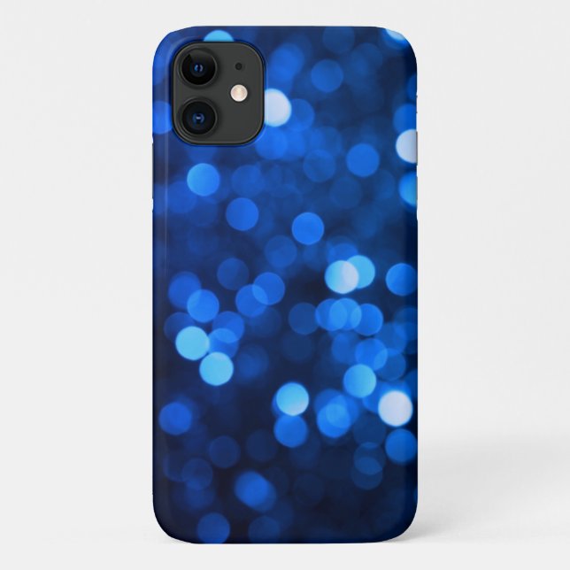 Coques Case-Mate iPhone Points lumineux bleus Abstraits (Dos)