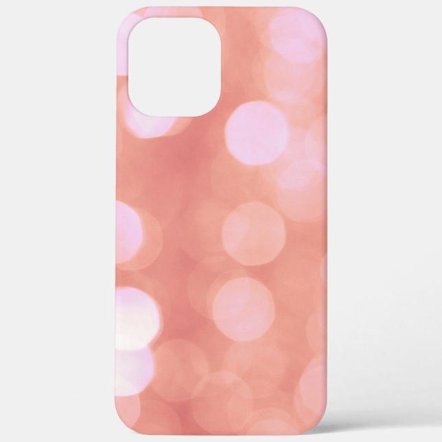 Coques Case-Mate iPhone Points lumineux de bokeh abstraits roses, design f (Verso)