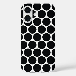 Coques iPhone 16 Points noirs et blancs