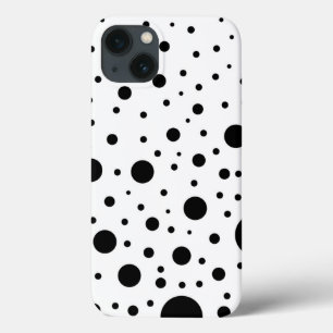 iPhone 13 Case Points noirs et blancs aléatoires