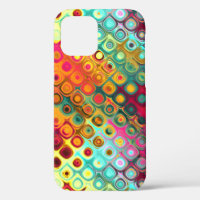 Points Rainbow Red Liquid Abstrait Motif Coque-Mat