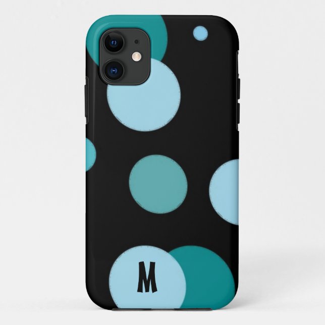 Coques Case-Mate iPhone Points Rétro avec Initiale (Dos)