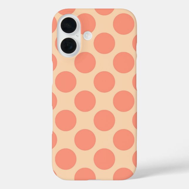 Coques Case-Mate iPhone Points rétro géants - orange sherbet (Verso)