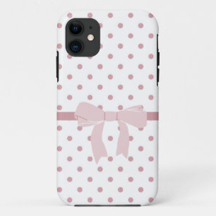Coque iPhone 11 Points roses Girly