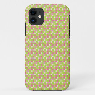Coque Case-Mate Pour iPhone Points roses sur vert