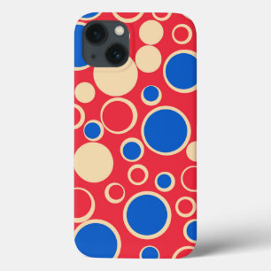 Case-Mate iPhone Case Points Rouge Et Bleu Sur Rouge