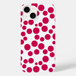 Coque Case-Mate iPhone points rouges sur fond blanc